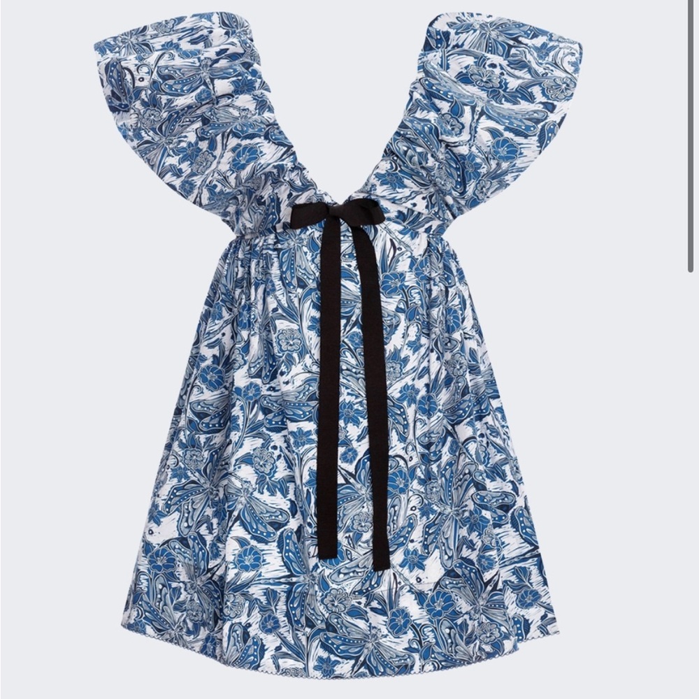 Agua by Agua Bendita Horizontes Blue Mini Dress - Medium